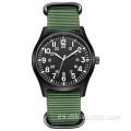 Casual Air Force Hombres Piloto Relojes Correa de nailon Reloj deportivo al aire libre Reloj de pulsera de cuarzo con pantalla 24H Relogio Masculino